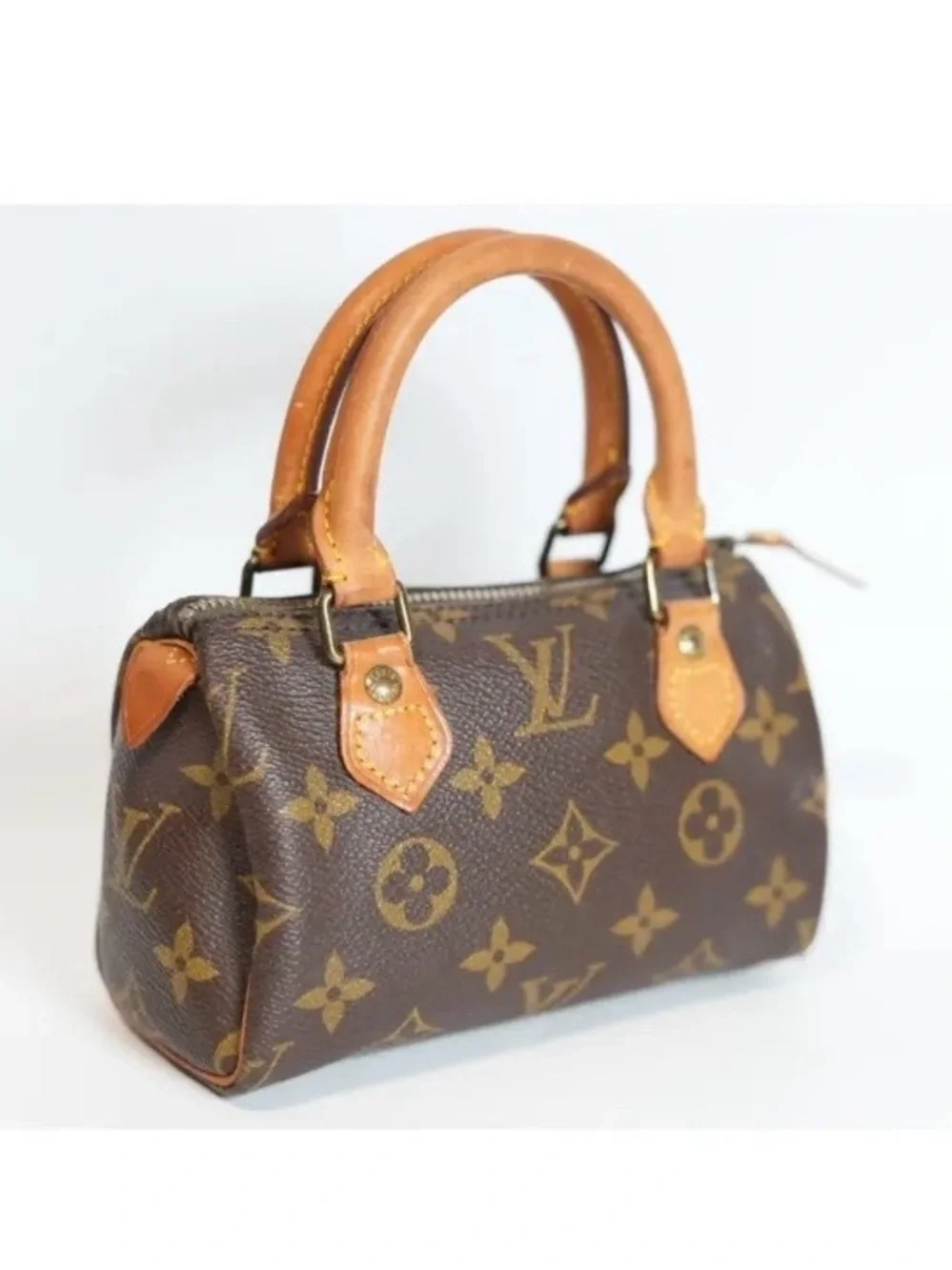 Louis Vuitton Brown Monogram Nano Speedy Bag with Strap